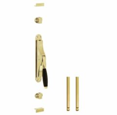 Set pomp-espagnolet Ton 400 inclusief stangenset 2x 1250mm messing gelakt/ebbenhout