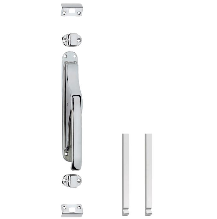 Set pomp-espagnolet inclusief stangenset 2x 1250mm verchroomd