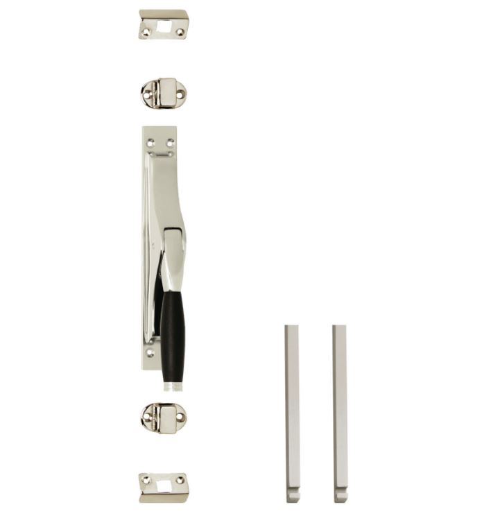 Set pomp-espagnolet Ton 222 inclusief stangenset 2x 1250mm nikkel/ebbenhout