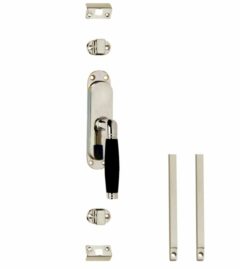 Set kruk-espagnolet rechts Ton 222 inclusief stangenset 2x 1250mm nikkel/ebbenhout