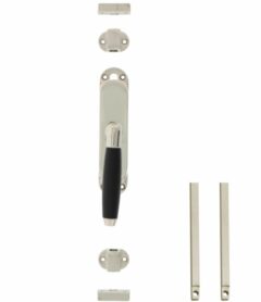 Set kruk-espagnolet links Ton 400 inclusief stangenset 2x 1250mm nikkel/ebbenhout