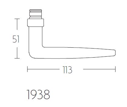 Deurkruk Dudok Model met Ronde Rozet Glans Nikkel