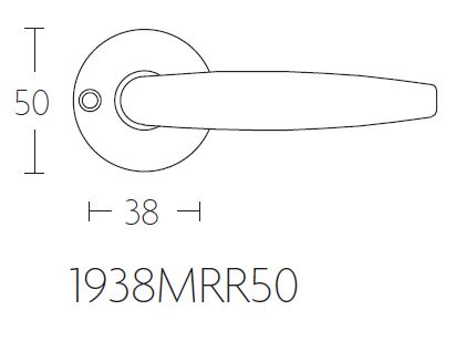 Deurkruk Dudok Model met Ronde Rozet Glans Nikkel