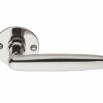 Deurkruk Dudok Model met Ronde Rozet Glans Nikkel