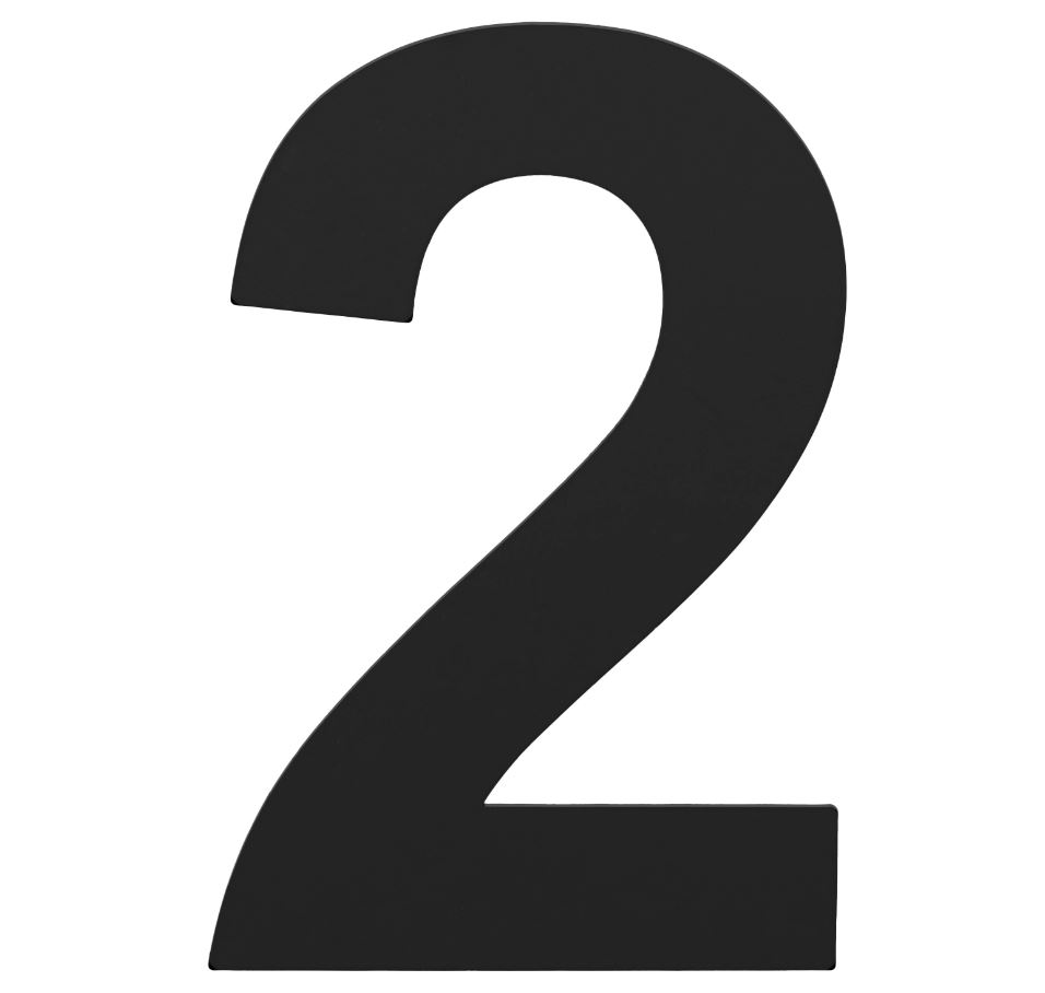 BASICS Huisnummer LBHN100-2 Mat Zwart