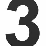 BASICS Huisnummer LBHN100-3 Mat Zwart