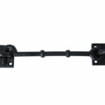 Deurhaak en vanger Rechthoek IJzer Zwart