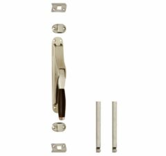 Set pomp-espagnolet Ton 400 inclusief stangenset 2x 1250mm nikkel mat/ebbenhout