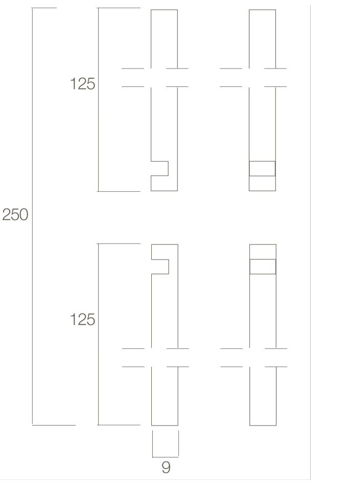 Set pomp-espagnolet Ton 400 inclusief stangenset 2x 1250mm nikkel mat/ebbenhout