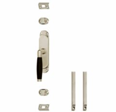 Set kruk-espagnolet links Ton 222 inclusief stangenset 2x 1250mm nikkel mat/ebbenhout