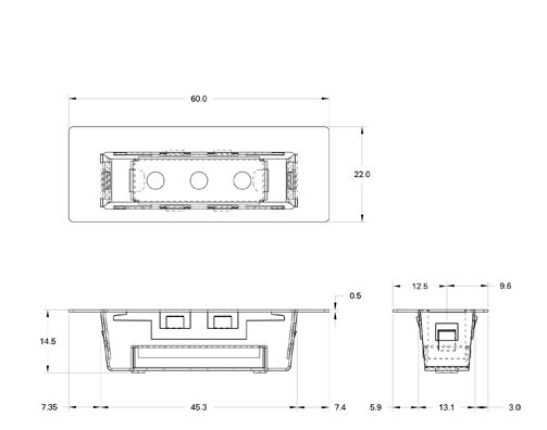 Mauer Sluitplaat 145 loop/BAD met magneet Ls/Rs t.b.v stalen kozijn