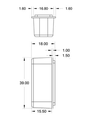 Mauer Sluitplaat 145 D/N cilinder met magneet Ls/Rs Zwart