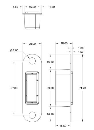 Mauer Sluitplaat 145 Loop en BAD/WC met magneet Ls/Rs Zwart