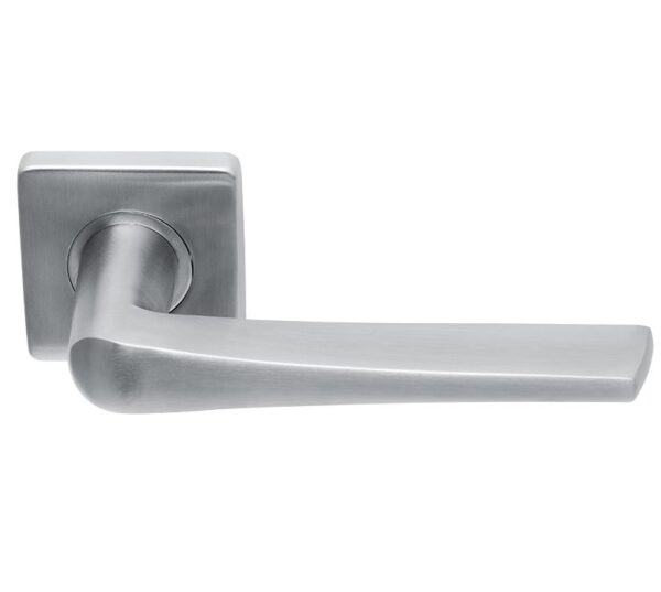 Deurkruk Basis Wig op Vierkant Rozet Massief RVS
