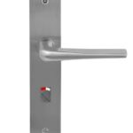 Deurkruk Basis Wig Massief RVS Op Schild WC63/8