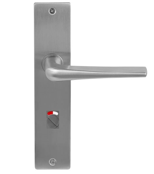 Deurkruk Basis Wig Massief RVS Op Schild WC63/8