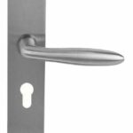 Deurkruk Sigaar model Massief RVS Op Schild PC55