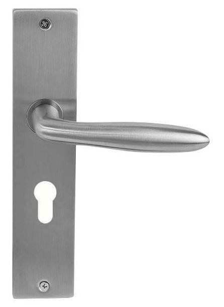 Deurkruk Sigaar model Massief RVS Op Schild PC55