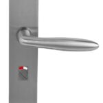 Deurkruk Sigaar model Massief RVS Op Schild WC63/8