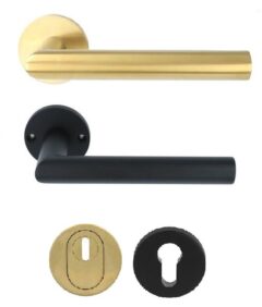 SKG3 Veiligheid Achterdeur Set Zwart/PVD Mat Goud