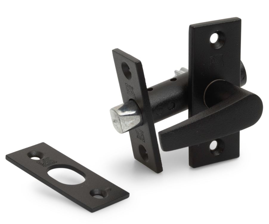 Insteekgrendel met sluitplaat 55/35 Zwart