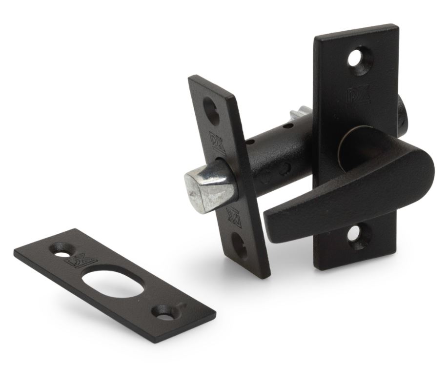 Insteekgrendel met sluitplaat 70/50 Zwart