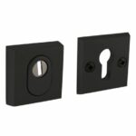 SKG3 Veiligheid-rozet vierkant met kerntrek beveiliging aluminium zwart