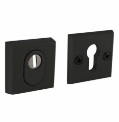 SKG3 Veiligheid-rozet vierkant met kerntrek beveiliging aluminium zwart