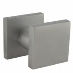 Voordeurknop vierkant verkropt op achterplaat met éénzijdige montage Aluminium F1