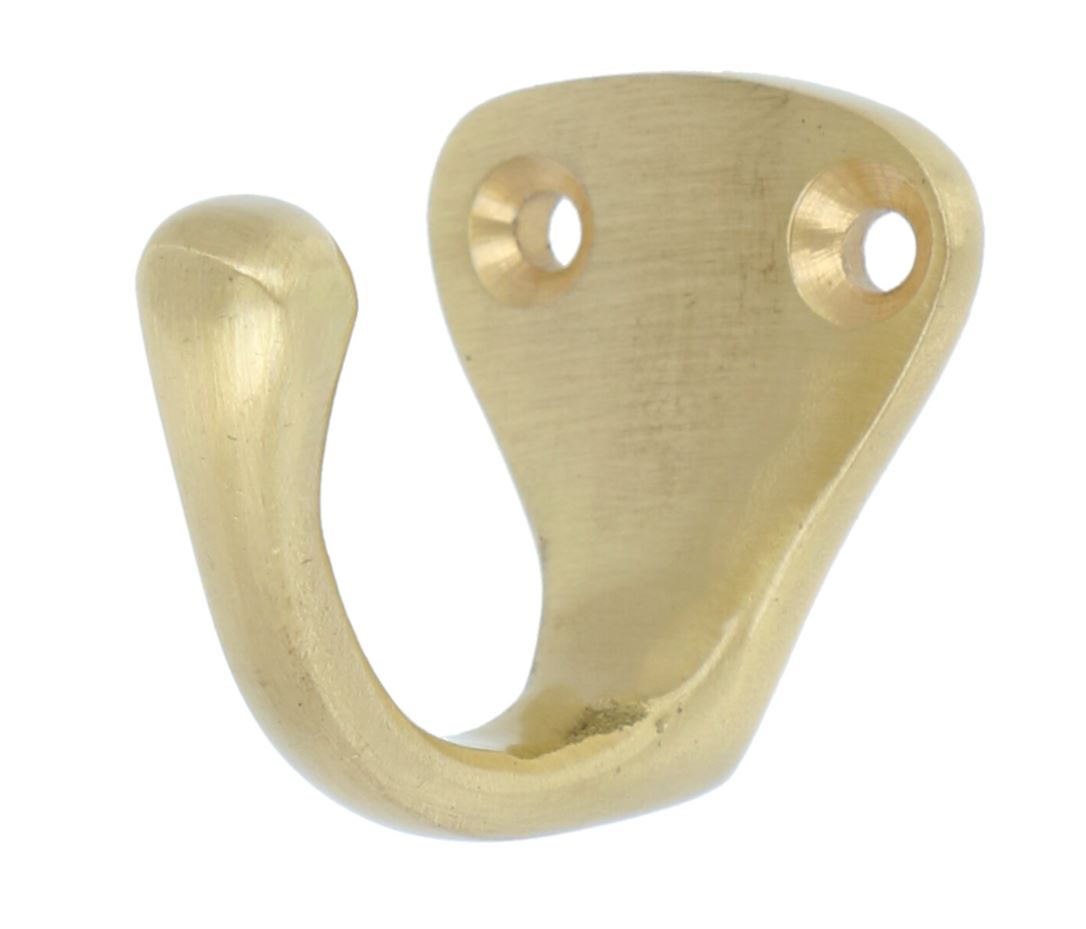 Kapstokhaakje Messing Mat Goud