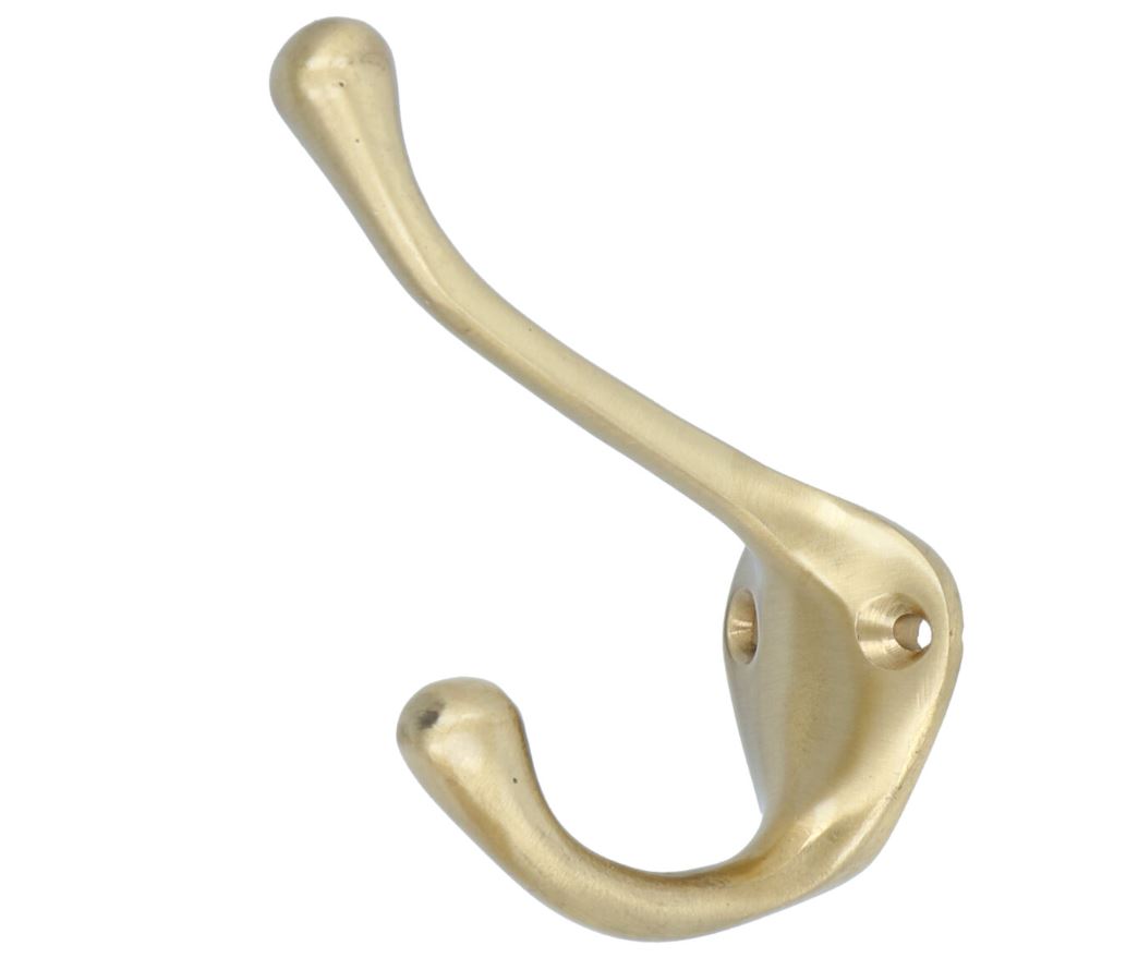 Hoed en jashaak 85 mm Messing Mat Goud