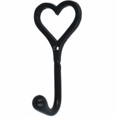 Kapstokhaakje Hartje IJzer Zwart