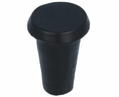 Knop Kegel Rond IJzer Zwart 20 mm