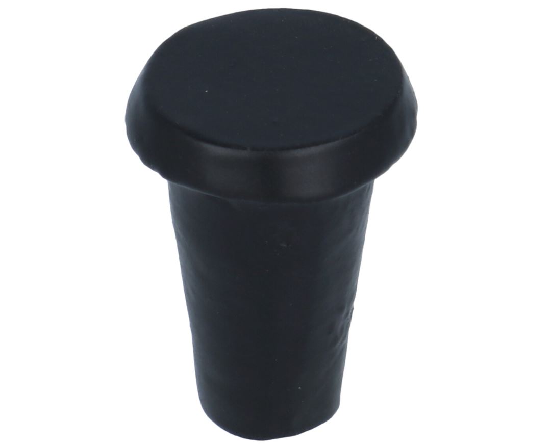 Knop Kegel Rond IJzer Zwart 20 mm