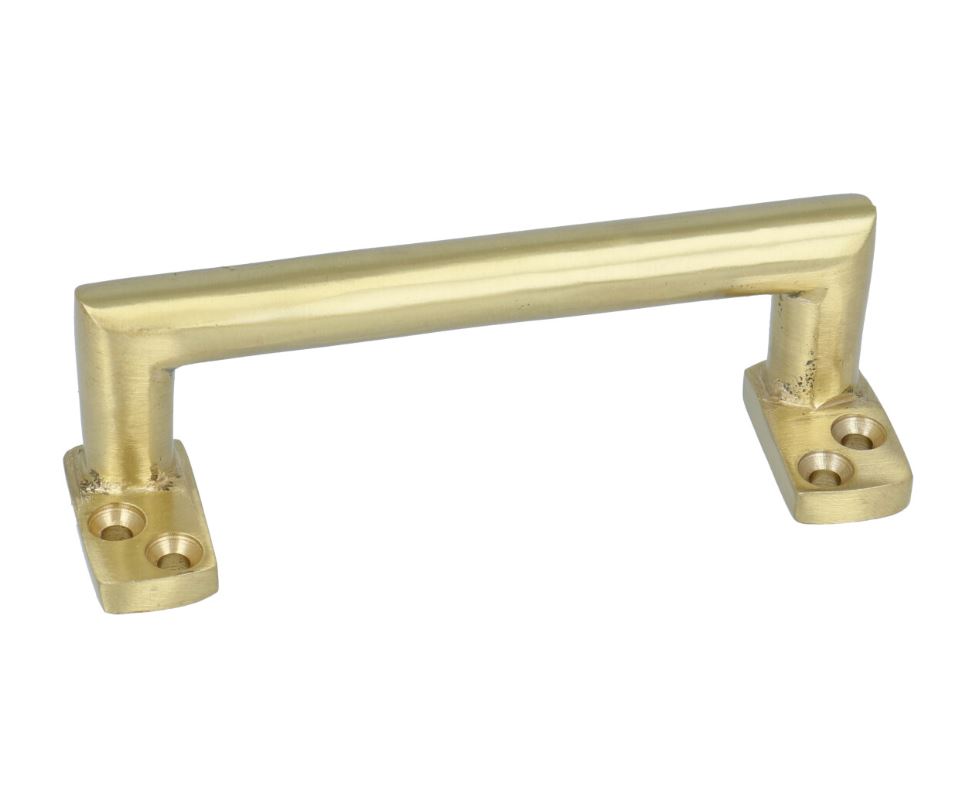 Handgreep recht 107 mm Messing Mat Goud