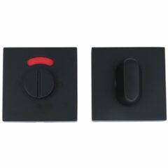 WC-sluiting Vierkant 53x53x10 mm Mat Zwart