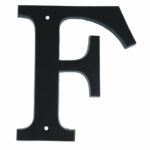 Letter F Extra Groot IJzer Zwart 140 mm