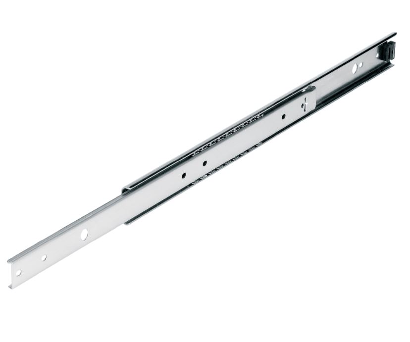 Paar ladegeleiders enkel uittrekbaar RVS 55 cm