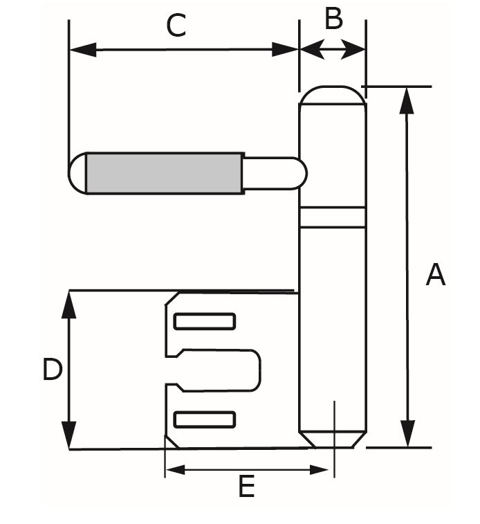 DX Inboorpaumelle voor houten deuren en metalen kozijnen staal zwart - Afbeelding 2