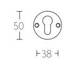 Cilinderplaatje PIET BOON PBY50IM PVD Mat Goud