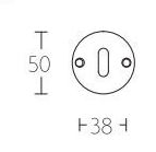 Sleutelplaatje PIET BOON PBN50IM PVD Mat Goud