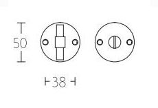 Toiletgarnituur PIET BOON PBWC50 PVD mat goud