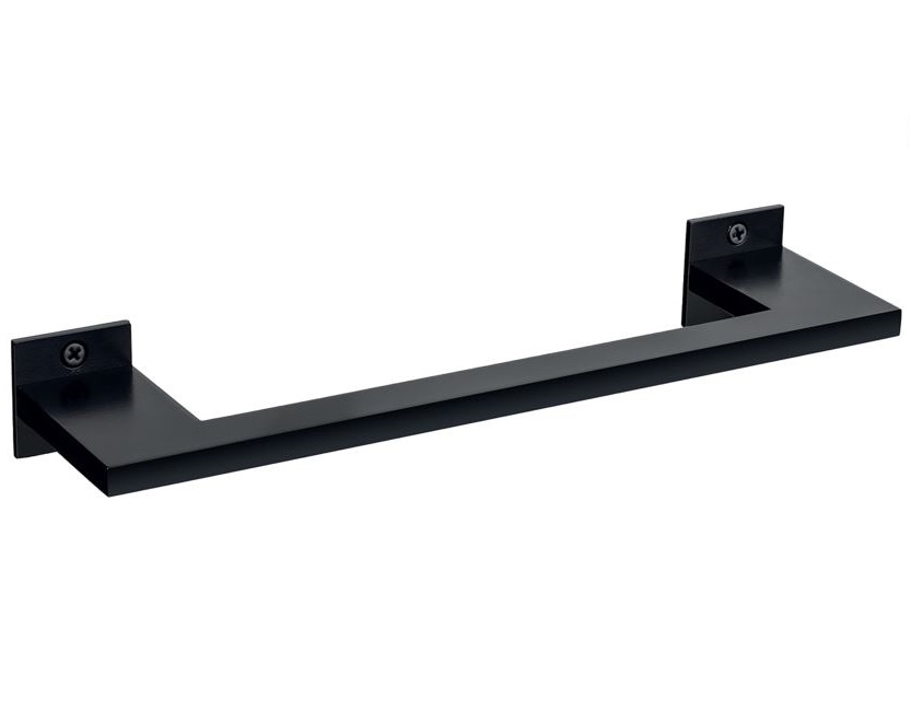 Handdoekhouder enkel SLIM Aluminium Zwart 290 mm