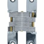 Verborgen scharnier 180 graden draaibaar 19x095 mm deurdikte ca. 28 mm zamac verchroomd