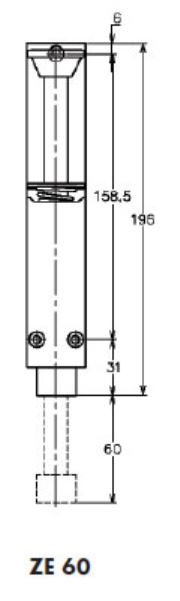 DICTATOR Deurvastzetter type ZE-60 Zwart RAL 9005