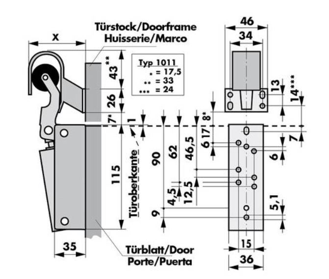 Dictator Deuropvanger 1000 Nikkel met Haak 1009