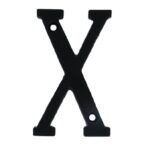Letter X Klein IJzer Zwart 75 mm
