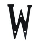 Letter W Klein IJzer Zwart 75 mm