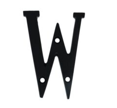Letter W Klein IJzer Zwart 75 mm
