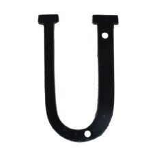 Letter U Klein IJzer Zwart 75 mm